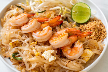 stir-fried noodles with shrimp and sprouts or Pad Thai