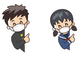 紹介　顔出し　マスクを着けた学生