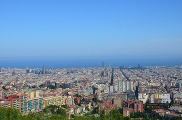 Fototapeta premium Beautiful panorama of the Barcelona city