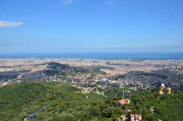 Panorama of the Barcelona city