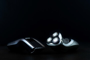 hair clipper black background.