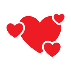 love shape decoration icon vector