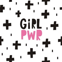 Girl Power Vector illustration and lettering