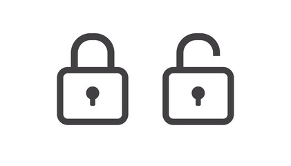 Padlock icon isolated on white background. Flat style. Security symbol. Vector illustration