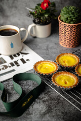 coffee and egg tart