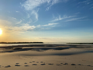 sunset on the beach