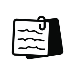 Notes icon vector graphic illustration