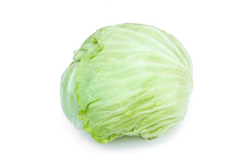 White cabbage(Brassica oleracea) isolated on white background.