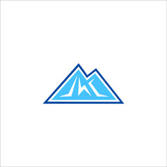 logo mountain natural templet vector