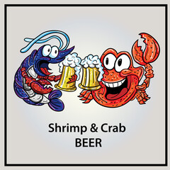 Shrimp crab beer