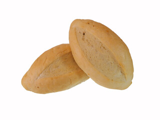 wheat bun isolated on white background