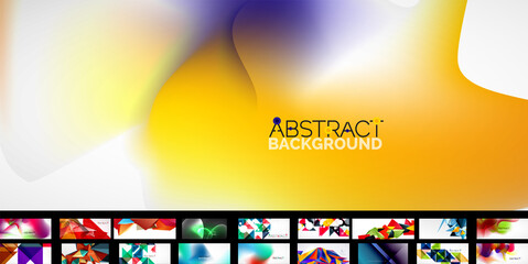 Mega collection of vector abstract backgrounds. Layout design templates for business or technology presentation, internet poster or web brochure cover, wallpaper