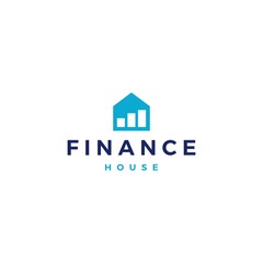 finance financial house home mortgage investment logo vector icon illustration