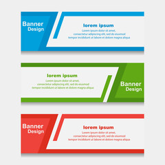 Set of Design Print Banner or Web Template. can be Used for Workflow Layout, Diagram, Web Design, and Label Vector