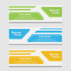 Set of Design Print Banner or Web Template. can be Used for Workflow Layout, Diagram, Web Design, and Label Vector