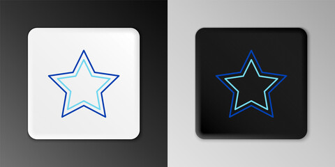 Line Star icon isolated on grey background. Favorite, best rating, award symbol. Colorful outline concept. Vector.