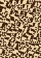 Abstract Geometric Pattern generative computational art illustration