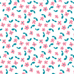 Small flower pattern romantic floral illustration.