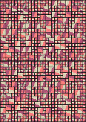 Fototapeta premium Abstract Geometric Pattern generative computational art illustration