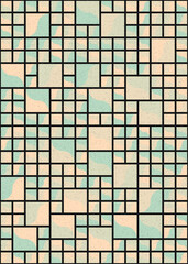 Abstract Geometric Pattern generative computational art illustration