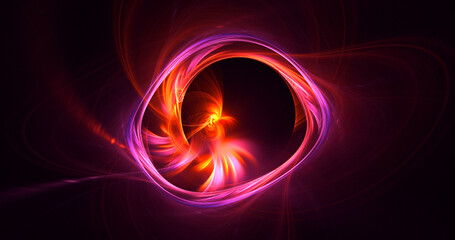 3D rendering abstract round light background