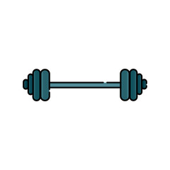 dumbbell isolated on white background. Vector illustration in flat cartoon design. Weight lifting keeping fit. 