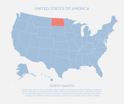 North Dakota On Map Of Us North Dakota Outline Images – Browse 950 Stock Photos, Vectors, And Video |  Adobe Stock