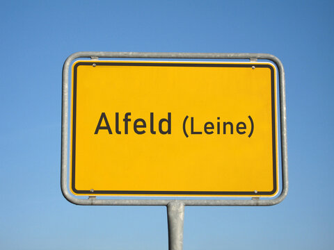 Ortsschild Alfeld Leine