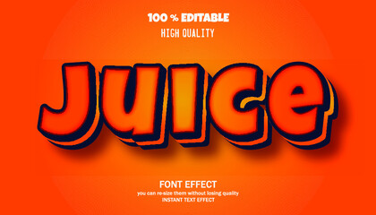 Modern font effect for banner or sticker, editable font