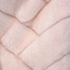 Light fur on a fur coat. Shiny, expensive pattern with textured hairs
