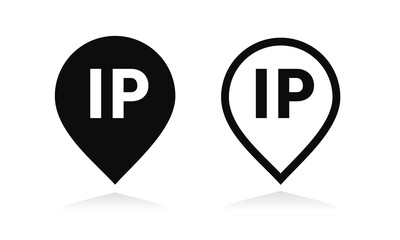 IP address point locator icon. IP pinpoint. Illustration vector