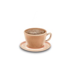 cup of coffee isolated on white