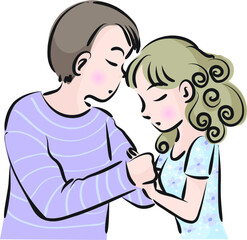 vector cartoon young people set 