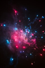 Fototapeta na wymiar colorful fireworks on a dark background