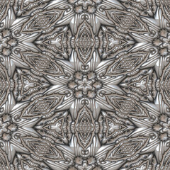 Metal geometric seamless 3d pattern, design digital wallpaper