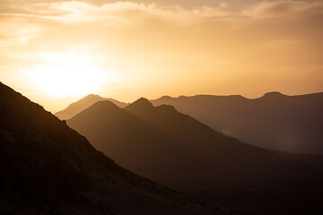 Moroccan sunrise in the desert