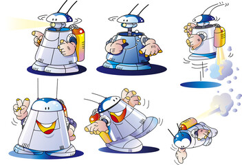 可愛いロボットの6ポーズ、2021