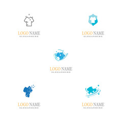 Set Laundry Logo Template vector symbol nature
