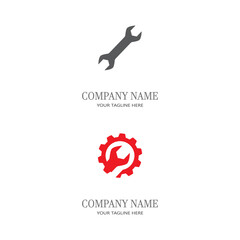 Set Wrench service Logo Template vector icon illustration design