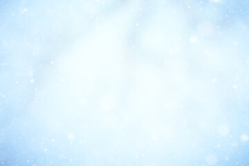 abstract blue background snow snowflakes, new year, glow design