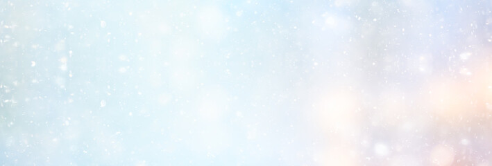 abstract blue background snow snowflakes, new year, glow design
