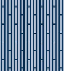 Japanese Geometric Bamboo Vector Seamless Pattern