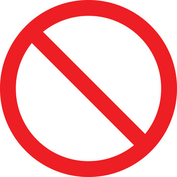 Stop do not no entry sign and symbol