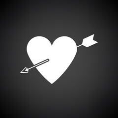 Pierced Heart By Arrow Icon