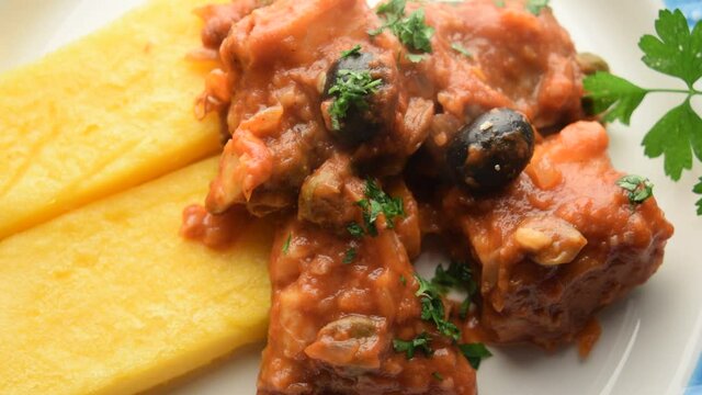 Baccal&agrave; e polenta ft2101_0476 Cod with  Bacalhau com 폴렌타와 대구 