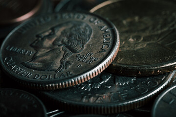 US quarter dollar macro shot