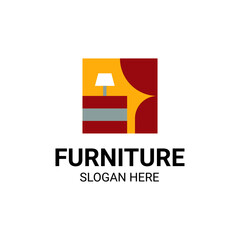 Modern Unique Furniture and Household Icon Logo Vector Design Template Isolated.