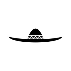 Mexican Hat Sombrero Colorful Flat Vector Icon for Apps and Websites