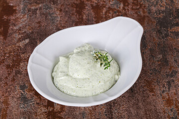 Cottage cream snack with herbs
