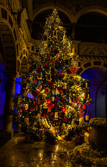 christmas tree with lights